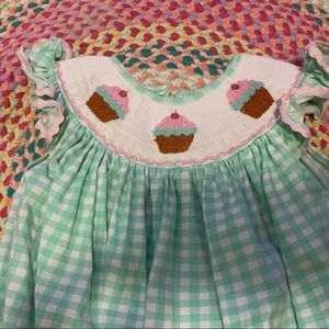 Smocked bubble romper